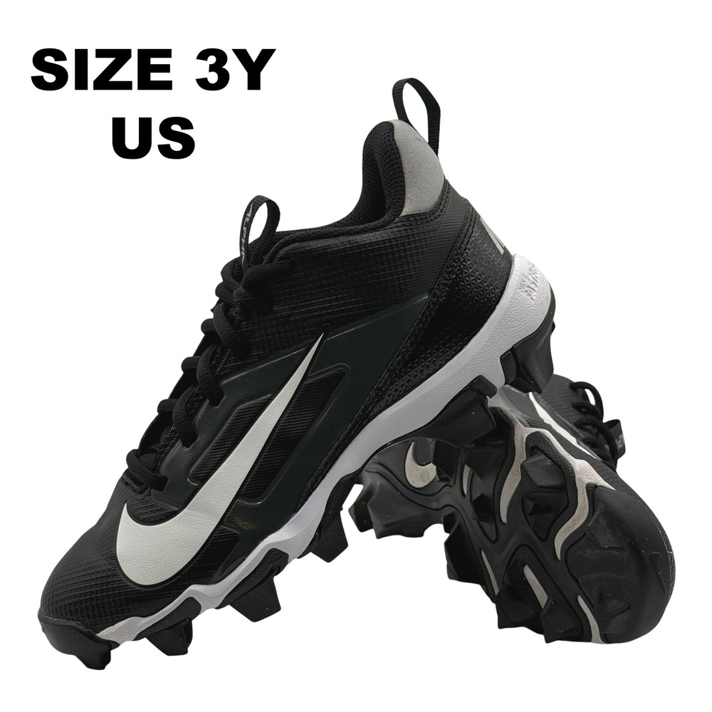 Nike Alpha Menace 4 Shark Cleats Youth 3Y Black White FQ4012-001 Football